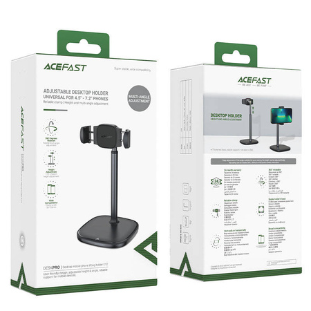 Acefast stand stand teleskopischer handyhalter schwarz (E12)