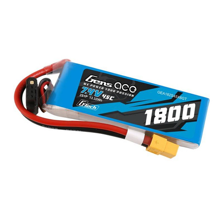 Akumulator GensAce G-Tech LiPo 1800mAh 7.4V 45C 2S1P XT60
