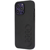 Audi Kunstleder iPhone 14 Pro Max 6,7&quot; schwarz/schwarz Hardcase AU-TPUPPCIP14PM-TT/D1-BK