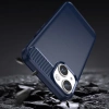 Carbon Case etui iPhone 14 elastyczny żelowy pokrowiec na tył plecki niebieski