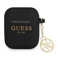 Guess GUA2LSC4EK AirPods 1/2 cover czarny/black Silicone Charm Collection