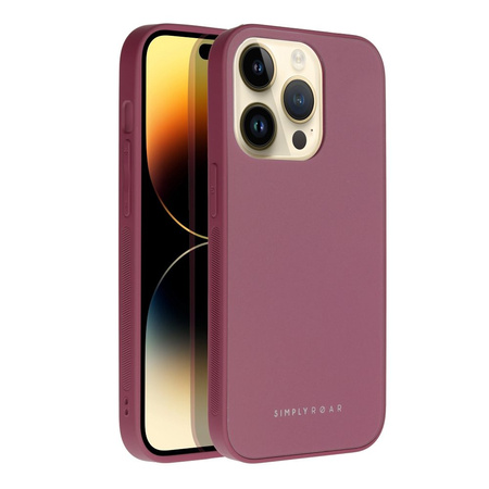 Futerał Roar Matte Glass Case - do iPhone 14 Pro bordowy