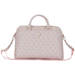 Tasche LAPTOP 15" Guess 4G Zipper Pocket Triangle Logo rosa
