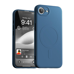 Etui Mercury Semi-Silicone MagSafe do iPhone 16e niebieski