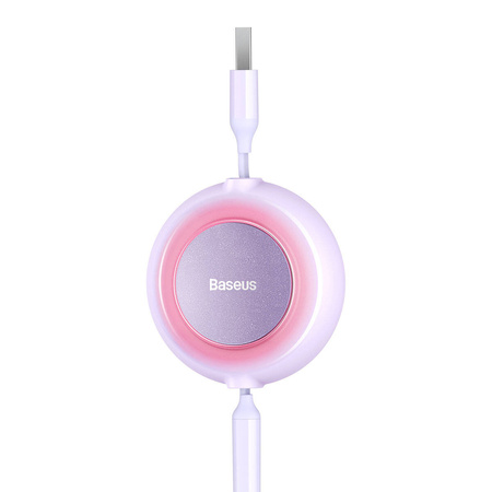Baseus Bright Mirror 2 3in1 USB Typ A Kabel - Micro USB + Lightning + USB Typ C 3.5A 1.1m lila (CAMJ010005)