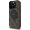 Original Handyhülle IPHONE 16 PRO Guess 4G Circle Classic Logo MagSafe braun