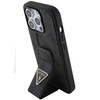 Guess nakładka do iPhone 15 Pro 6,1&quot; GUHCP15LPGS4TDK czarna HC GRIPSTAND PU 4G TRIANGLE STRASS