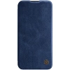 Nillkin Qin Leder Pro Hülle iPhone 14 Plus Kamerahülle Holsterhülle Klapphülle Blau