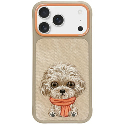 Etui Nimmy Big Eyed Pet 2.0 Dog do iPhone 17 beżowy
