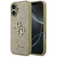 Guess Fixed Glitter Big 4G Hülle für iPhone 17 - Gold