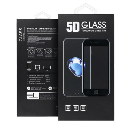 5D Full Glue Tempered Glass - do iPhone XR / 11   czarny