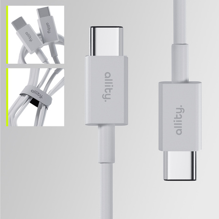 Allity kabel AUC-03 USB-C - USB-C 1,0 m 100W biały