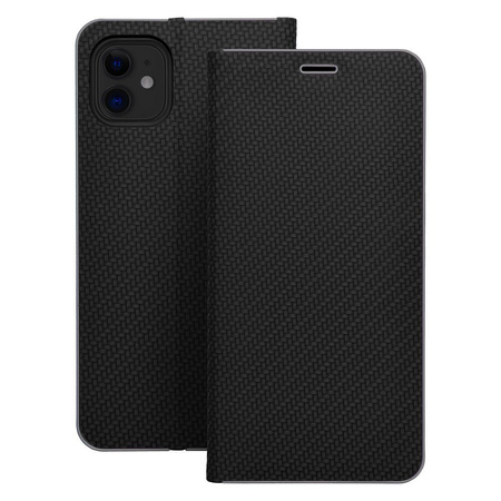 Kabura LUNA Book Carbon do IPHONE XR (") czarny