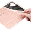 Etui Dux Ducis Skin Pro na iPhone 16 z klapką i miejscem na kartę - różowe