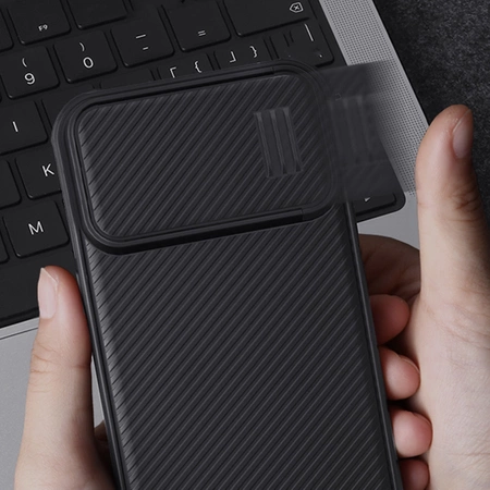 Nillkin CamShield S Case iPhone 14 Pro Max Armored Cover Camera Protector Blue