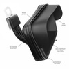 Uchwyt motocyklowy / na skuter na zamek wodoodporny z daszkiem 4,8" - 5,5"