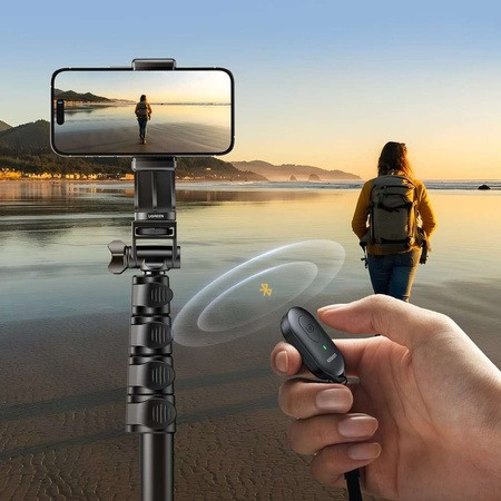 Ugreen LP680 Selfie-Stick mit Ständer und Bluetooth-Fernbedienung 1,8 m – Schwarz