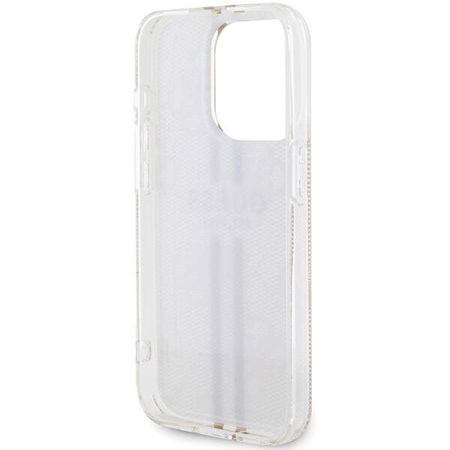Oryginalne Etui GUESS Hardcase GUHCP15LH4PSEGP do iPhone 15 Pro (4G Gold  Stripe / różowy)