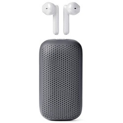 Lexon Speakerbuds Słuchawkibezprzewodowe z głośnikiem bluetooth szary/grey LA127G
