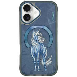 Etui Nimmy Magnetic Fantasy Animal MagSafe do iPhone 16 niebieski
