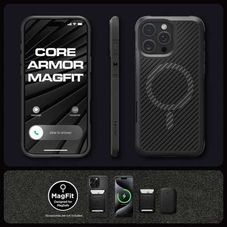 Etui Spigen Core Armor Mag z MagSafe na iPhone 16 Pro Max - czarny mat