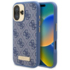 Oryginalne Etui IPHONE 16 Guess Hardcase 4G Logo Plate MagSafe (GUHMP16SU4GPRB) niebieskie