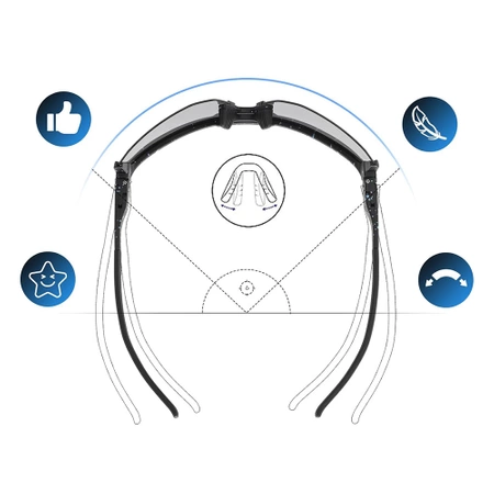 Okulary rowerowe Rockbros SP297 polaryzujące -  czarne