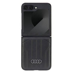 Original Handyhülle SAMSUNG GALAXY Z FLIP 6 Audi Synthetic Leather (AU-TPUPCFlip6-Q5/D1-BK) schwarz