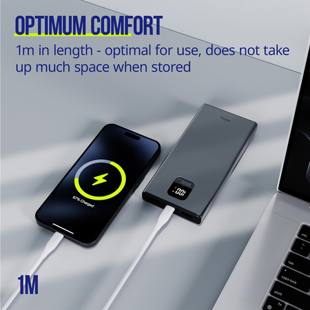 Allity kabel AUC-02 USB-C - USB-C 1,0 m 100W biały