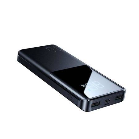 Power Bank 10000mAh 22,5W 2xUSB QC3.0 + USB-C PD3.0 + Micro USB Wyświetlacz LED Bateria Zewnętrzna Fast Charge JOYROOM JR-QP191 czarny