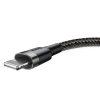 Baseus Kabel nylonowy Lightning iPhone 2A 3M QC 3.0 Szybkie ładowanie Cafule szary+czarny CALKLF-RG1