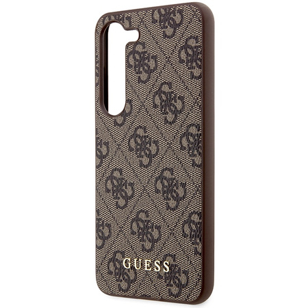 Etui Guess 4G Metal Gold Logo na Samsung Galaxy S24+ - brązowe