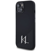 Oryginalne Etui IPHONE 15 Karl Lagerfeld Hardcase Silicone Shadow Metal Initial MagSafe czarne