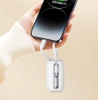 Joyroom Mini-Powerbank 10000 mAh Colourful Series 22,5 W mit 2 integrierten USB-C- und Lightning Kabeln weiß (JR-L012)