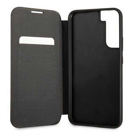 Case BMW BMBKS22SPUCARTCBK S22 S901 black / black bookcase M Collection Triangles