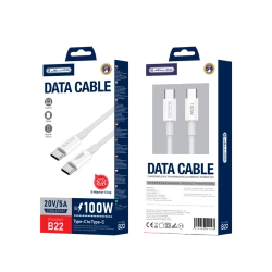 JELLICO cable B22 USB-C - USB-C PD 100W 1M White