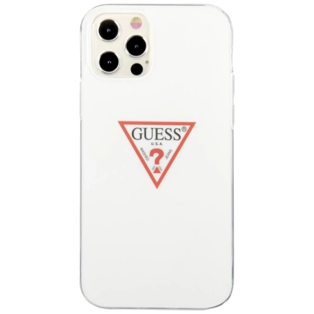 Guess Triangle Logo - Etui iPhone 12 / iPhone 12 Pro (biały)