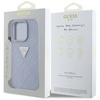 Case IPHONE 16 PRO MAX Guess Hot Stamp 4G Pattern Triangle Metal Logo purple