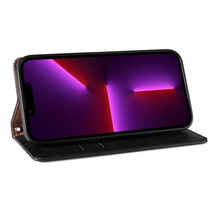 Magnetband-Hülle für iPhone 13 Pro Max, Tasche, Geldbörse + Mini-Lanyard-Anhänger, Schwarz