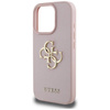 Schutzhülle IPHONE 16 PRO MAX Guess Grained Big 4G Logo Small Classic Logo rosa