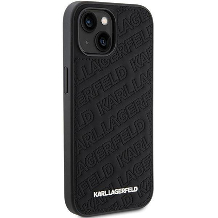 Karl Lagerfeld nakładka do iPhone 15 Plus 6,7&quot; KLHCP15MPQKPMK czarna HC QUILTED K PATTERN