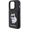 Karl Lagerfeld nakładka do iPhone 15 Pro Max 6,7&quot; KLHCP15XSAKCNSCK czarna hardcase Saffiano Cardslots and Stand Monogram Choupette