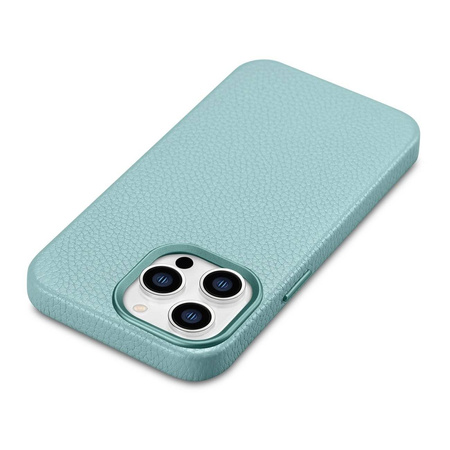 iCarer Case Leather genuine leather case for iPhone 14 Pro Max grün (WMI14220712-GN) (MagSafe compatible)