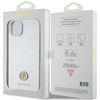 Guess GUHCP15MPS4DGPS iPhone 15 Plus 6.7&quot; silver/silver hardcase Strass Metal Logo