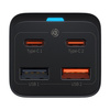 Baseus Quick Charger GaN3 Pro, 2x USB-C, 2x USB, 65W (black)