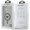 Etui Karl Lagerfeld Button Karl Head Printed Logo MagSafe Samsung Galaxy S25 Ultra czarny