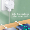 USAMS Ład. siec. 2xUSB T20 2,1A microUSB biały/white round Fast Charging XTXLOGT18MC05