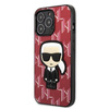 Original Handyhülle IPHONE 13 PRO MAX Karl Lagerfeld Hardcase Monogram Ikonik Patch rot