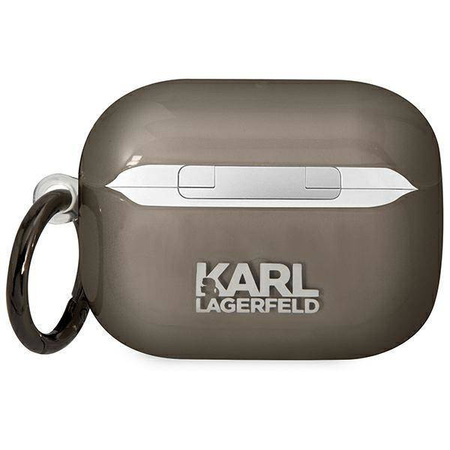 Original Handyhülle APPLE AIRPODS PRO Karl Lagerfeld Karl`s Head (KLAPHNIKTCK) schwarz