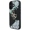 Guess Grained Roses Big 4G Logo Hülle für iPhone 16 - Schwarz